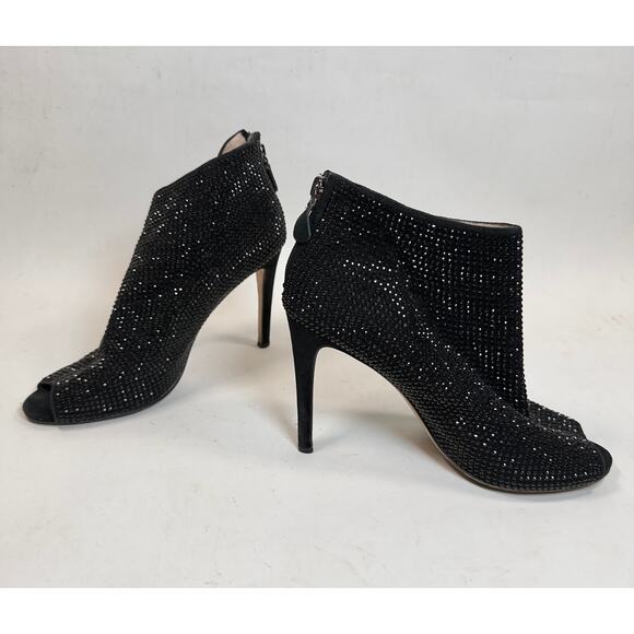 Lola Cruz Jeweled Peep Toe Ankle Boots size 38 $400 - Picture 1 of 9